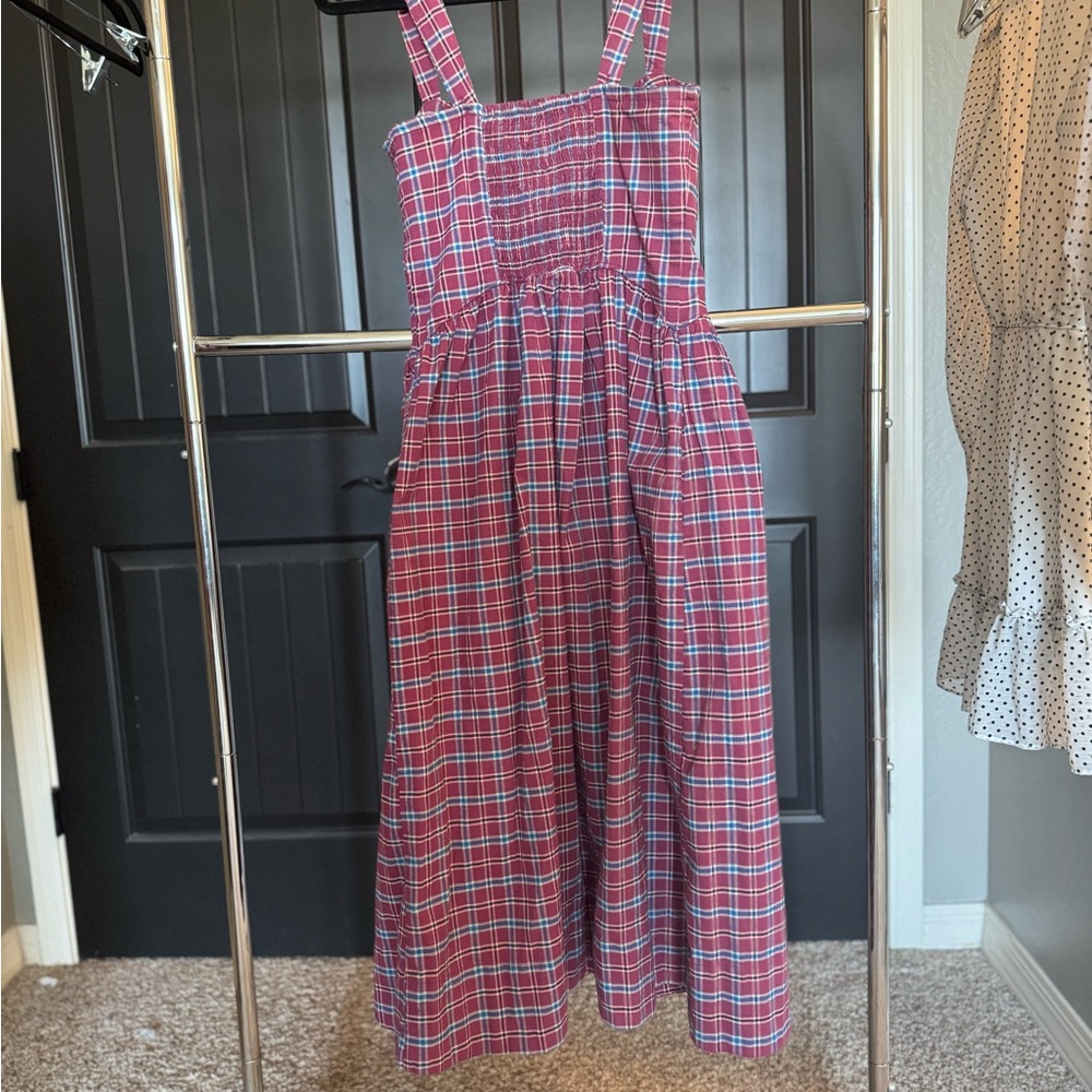 Free People Red Plaid Sleeveless Dress - Picture 3 of 3
